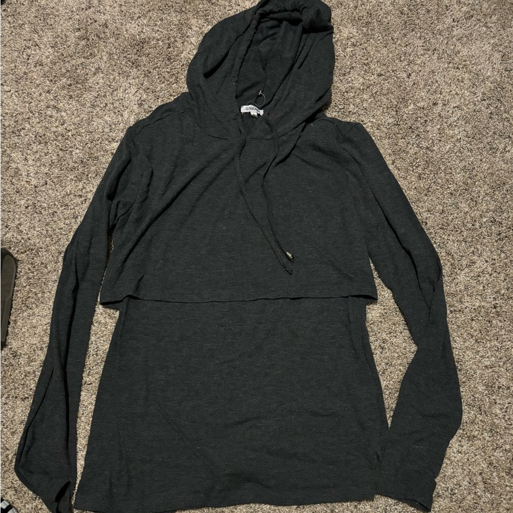 Green nursing hoodie, medium